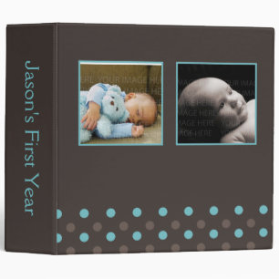 Classeur Pois bleus et Brown (2)