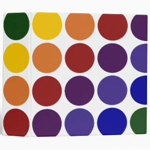 Classeur Pois d'arc-en-ciel sur le blanc