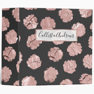 Classeur Pois de papier or Rose Abstrait moderne