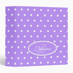 Classeur Pois fleurs à motifs pourpre pourpre dossier nommé