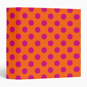 Classeur Pois Fuchsia orange