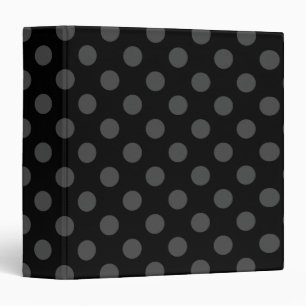 Classeur Pois gris sur noir