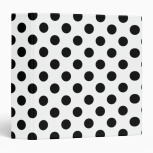 Classeur pois noirs en blanc