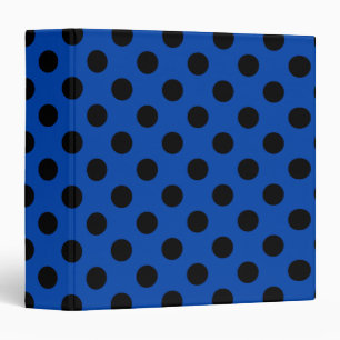 Classeur Pois noirs sur bleu royal
