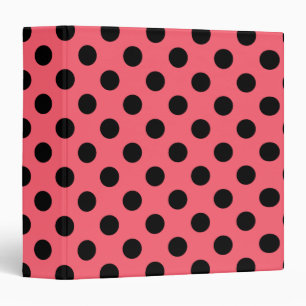 Classeur Pois noirs sur corail