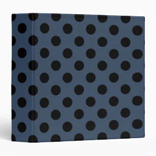 Classeur Pois noirs sur gris-bleu