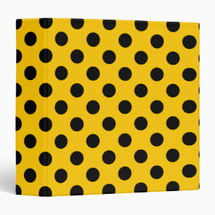 Classeur Pois noirs sur jaune