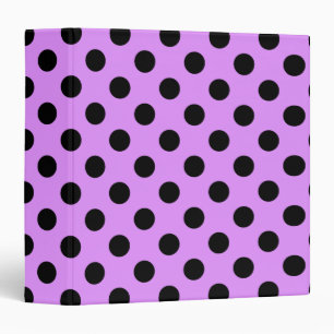Classeur Pois noirs sur lilas