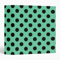Pois noirs sur vert menthe