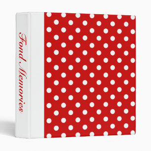 Classeur Pois rouge + Couleur faite sur commande