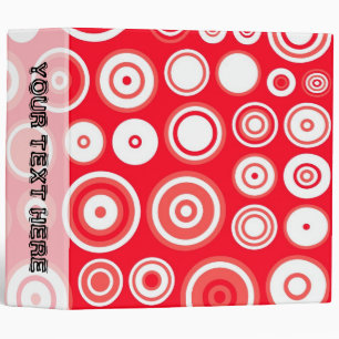 Classeur Pois rouge et blanc conception graphique transpare