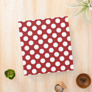 Classeur Pois rouges, Motif à points polka, points, pointil
