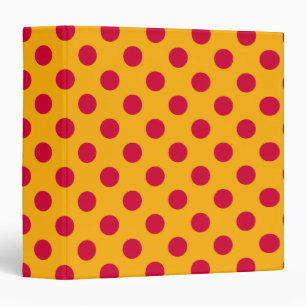 Classeur Pois rouges sur jaune