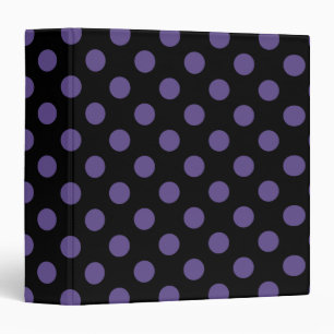 Classeur Pois ultra violets en noir