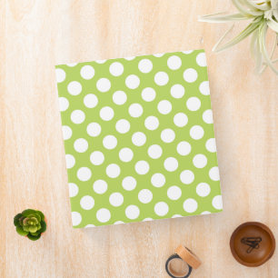 Classeur Pois verts, Motif à points Polka, points, pointill