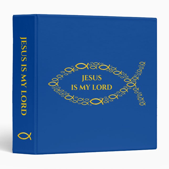Classeur Poisson chrétien| Jésus est mon Seigneur| Scrapboo (Devant/Côté)
