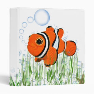Classeur Poisson clown avec bulles