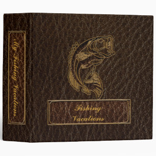 Classeur Poisson en cuir noir