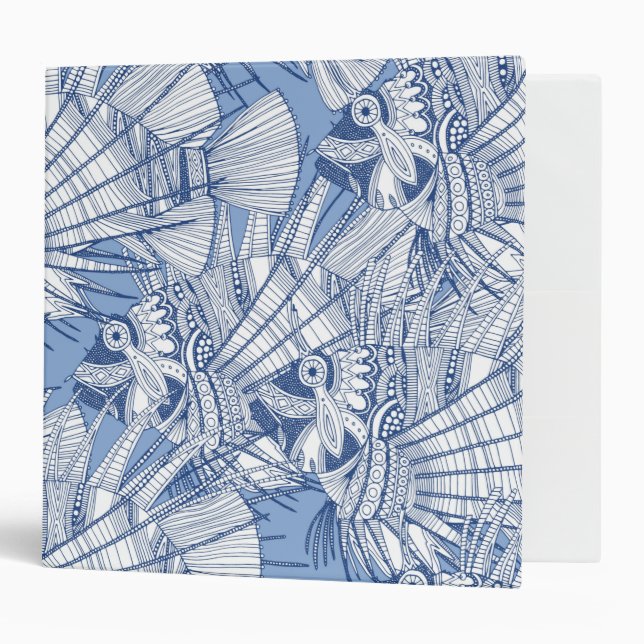Classeur poisson mirage bleu (Devant/intérieur)