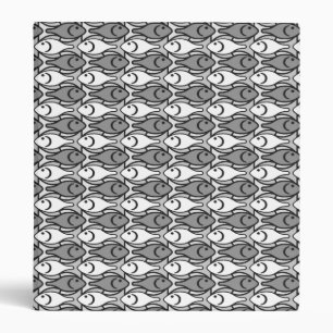 Classeur Poisson moderne du milieu du siècle, gris, blanc e