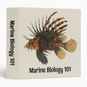 Classeur Poisson vintage de Lion, Marine Océan Vie Animal