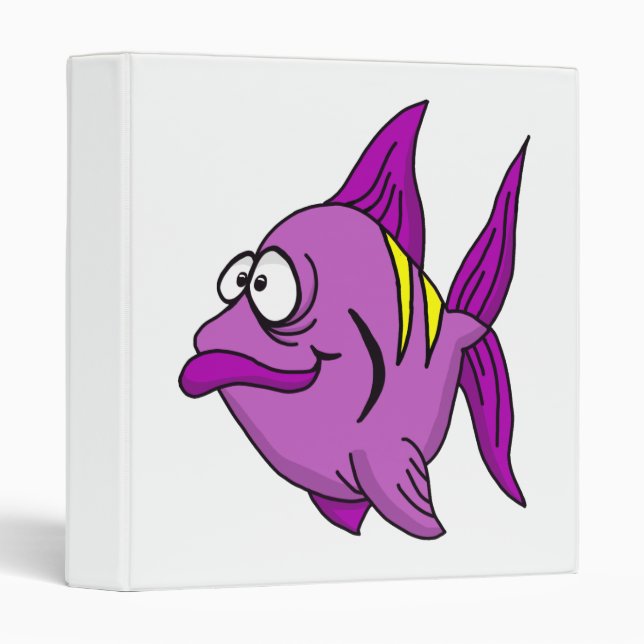 Classeur Poisson Violet (Devant/Côté)