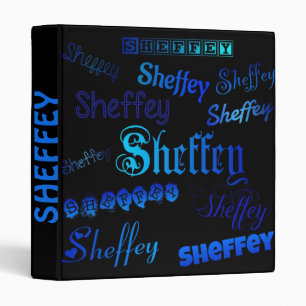 Classeur Polices Sheffey dans Nuances de bleu sur fond noir