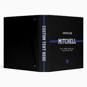 Classeur Policier personnalisé Ligne Bleue Mince