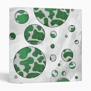 Classeur Polis Dot Vache vert et blanc Impression