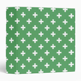 Classeur Polka blanche croise sur vert