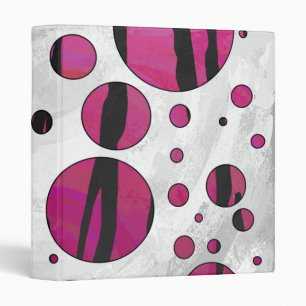 Classeur Polka Dot Tiger rose chaud et noir