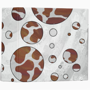 Classeur Polka Dot Vache Brown et blanche