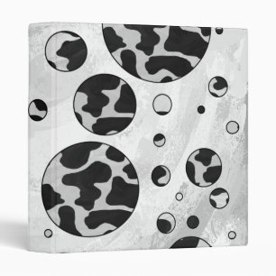 Classeur Polka Dot Vache noir et blanc