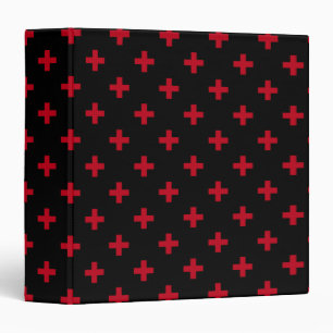 Classeur Polka rouge croise sur noir