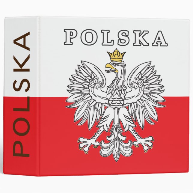 Classeur Polska avec aigle polonais (Devant/Côté)