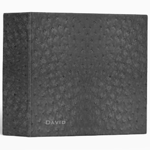 Classeur Polyvalent simili cuir d'autruche noire belle