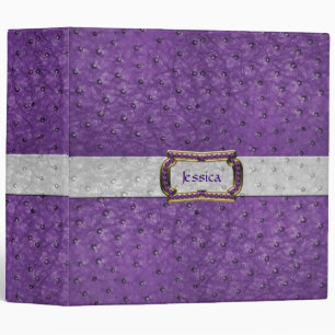 Classeur Polyvalent simili cuir d'autruche pourpre chic