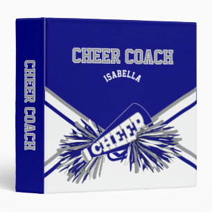 Classeur Pom-pom girl - Bleu, Blanc et Gris