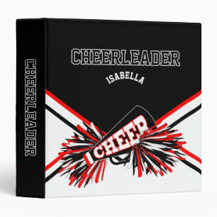 Classeur Pom-pom girl - Couleurs de l'école - Noir, Blanc e