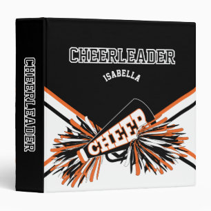Classeur Pom-pom girl - noir, orange et blanc