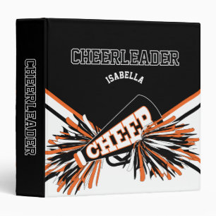 Classeur Pom-pom girl - Noir, Orange et Blanc