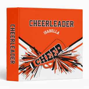 Classeur Pom-Pom Girl - Orange, Blanc et Noir