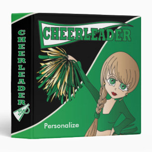 Classeur Pom-pom girl pour fille de dessin - Vert