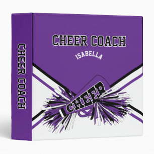 Classeur Pom-pom girl - violet, blanc et noir