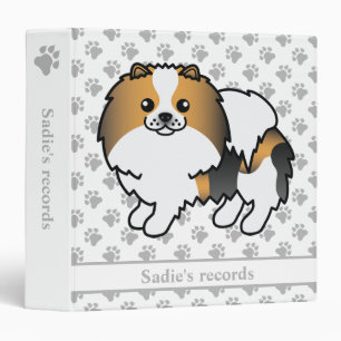 Classeur Poméranien Tricolore Hound Chien de Dessin Animé M