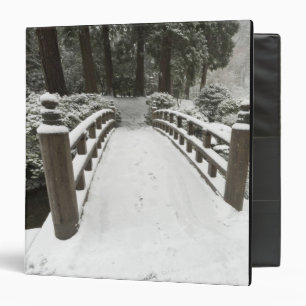Classeur Pont de lune enneigé, jardin japonais