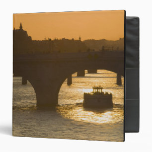 Classeur Pont Neuf, Seine, coucher de soleil, Paris, France