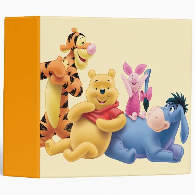 Classeur Pooh et amis 10 (Devant/Côté)