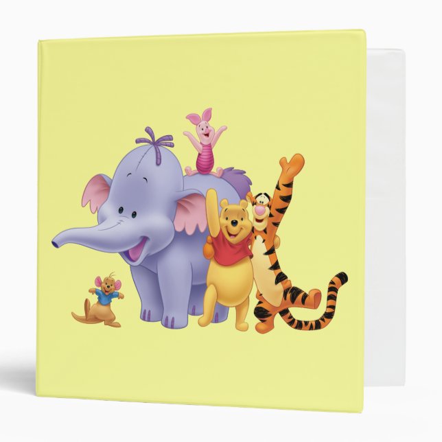 Classeur Pooh et amis 4 (Devant/Intérieur)