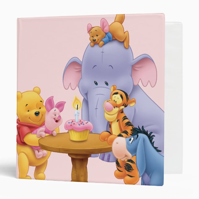 Classeur Pooh et amis Anniversaire (Devant/Intérieur)